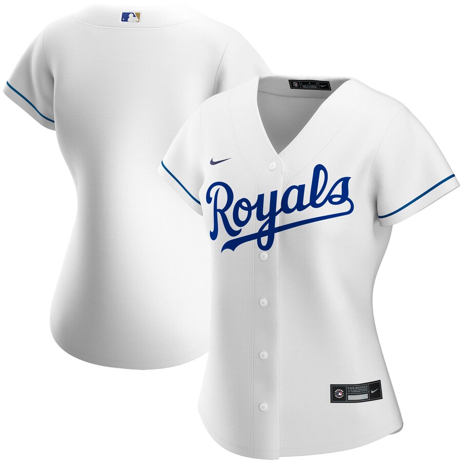 Cheap Custom Kansas City Royals Nike Women Home 2020 MLB Team Jersey White